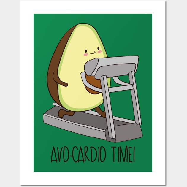 Avo-cardio Time! Wall Art by Dreamy Panda Designs